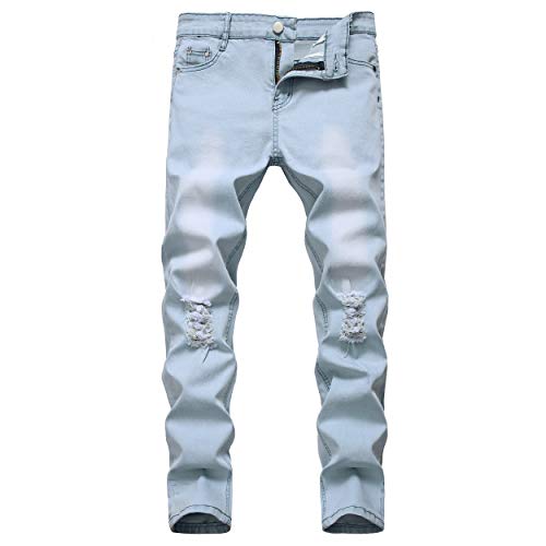 Wedama Boys' Ripped Distressed Skinny Jeans with Stretch Denim and Destroyed Details