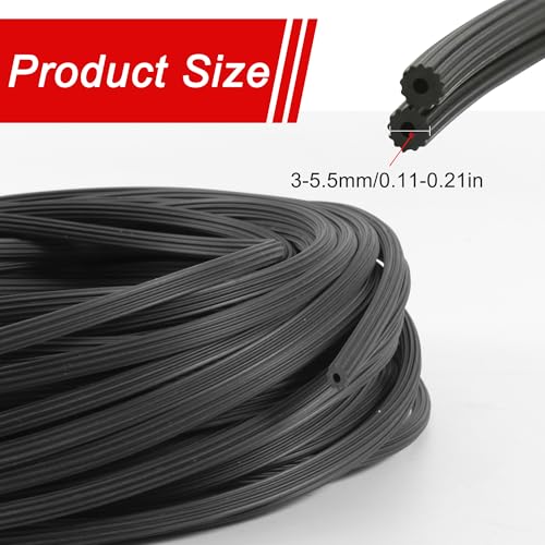 Joycabin 20M Ø4mm Gummi Kederband für Fliegengitter Mückengitter Insektengitter, Gummi Keder Fliegengitter Zubehör für Spannrahmen als Kederband Kederschnur Schnur Ersatzteil