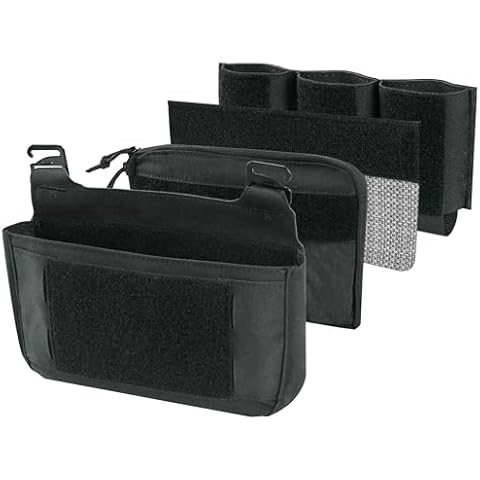 Front Flap Pouch with G Hook,SABADO Tactical Placard with Elastic Triple Kangaroo Mag Pouch Insert for Chest Rig and Vest Cover