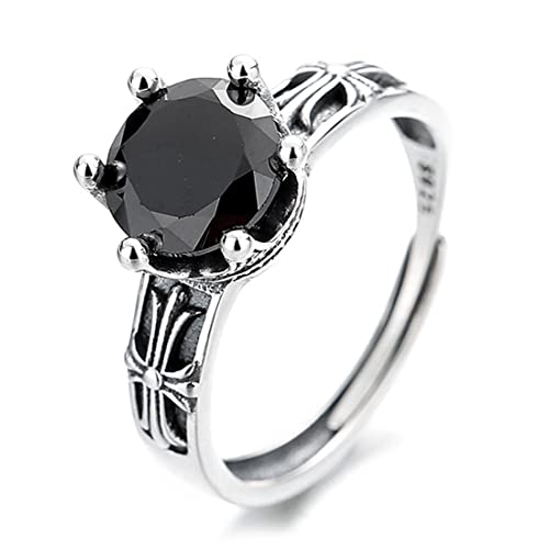 Bague ajustable argent sterling ouverte et son crucifix pour sublimer votre style quotidien