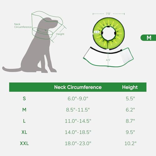 Image of Supet Sponge Dog Cone Collar Stop Licking After Surgery, Dog Donut Collar | Adjustable Dog Recovery Collar Alternative, Detachable Shield, Soft, Comfy Cone, Neck Pillow for Medium Dogs
