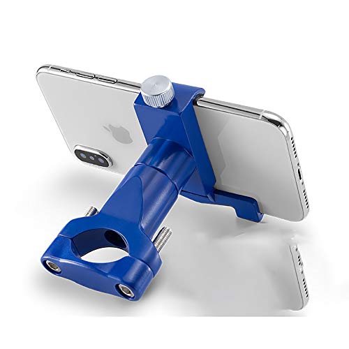 BINGFENG Aluminum Alloy Mobile Phone Frame Bicycle Electric car Motorcycle Battery car Shockproof Fixed Navigation Bracket Riding Accessories Blue