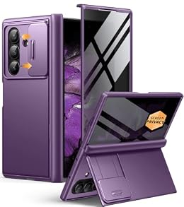 BERFY for Z Fold 8 Ultra Case, Built-in Privacy Screen & Kickstand, Purple