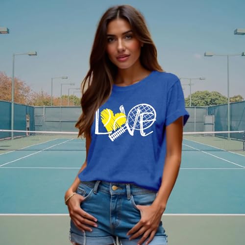 Baseball Shirt Women Funny Game Day T-Shirts Cute Baseball Heart Tee Tops4