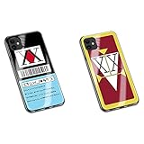 ハンター×ハンター スマホケース キルア ゴン クラピカ ハンターライセンス 携帯ケース iPhone14 ケース iphone13 Pro ケース スマホカバー 人気 アニメ IPhoneケース 強化ガラスケース 鏡面ガラス 保護ケース 多機種対応 耐衝撃 傷防止 コスプレ小物 萌えグッズ (B,iPhone SE2 /SE3)