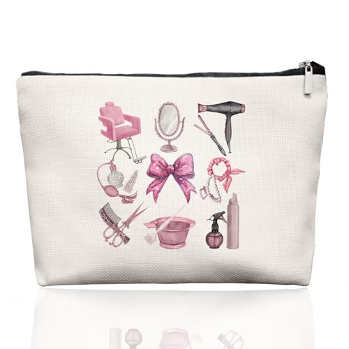 Hairstylist Gifts Women Makeup Bag Make Up Bag, Cosmetic Bags for Hairstylists, Hairdresser Gifts for Cosmetology Student Teen Girls
