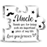 VIESUJI Uncle Gifts from Niece Thank You Birthday Gifts for Uncle from Niece Nephew Acrylic Desk Decorations for Men Fathers Day Christmas Gift
