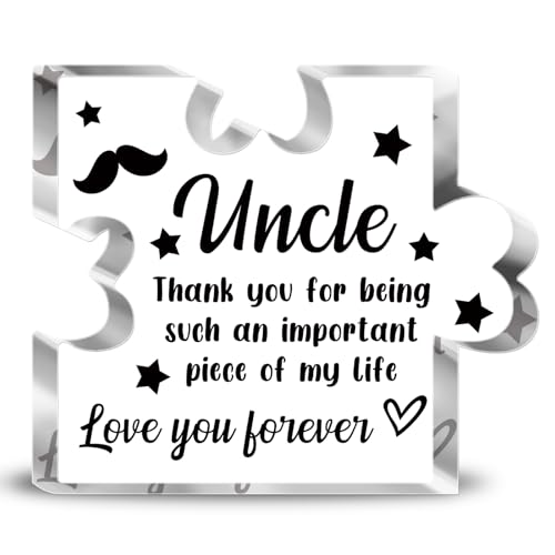 VIESUJI Uncle Gifts Birthday Thank You Gifts for Uncle from Niece Nephew Acrylic Desk Decorations...