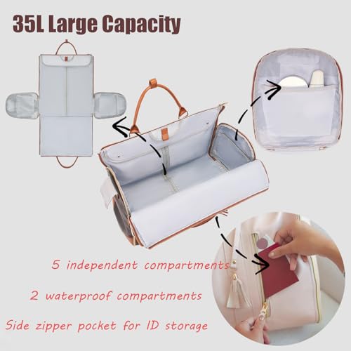 Jenni Bag, Jenni Bag Travel Bag with Wheels, Jenni Travel Bag (Beige)3