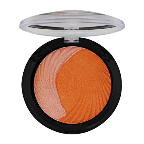 FASHION COLOUR Dual Face Powder & Blusher | Easy Blend | Highly Pigmented | Natural Glow | Face Makeup Blush For Cheekbones & Highlighting | Face Blusher For All Skin Tones | Shade 10