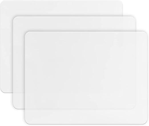 Gartful 3PCS Medium Silicone Mat for Crafts, Resin Jewelry Casting Molds Mat, Placemat, Multipurpose Countertop Protector Pad for Nail Arts, Paints, Epoxy, Resin, Translucent(15.7 x 11.8 inch)
