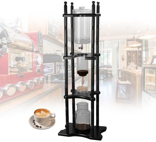 Cold Drip Coffee Maker, 2500ml Large Capacity Cold Brew Tower, Cold Brew Maker Tower Iced Coffee Maker, Japanese Drip Coffee Cold Brew Coffee Dripper Tower for Home Office Drip Coffee Maker