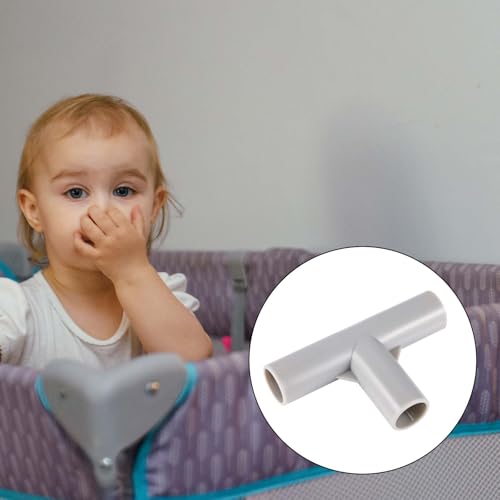 Image of 2pcs Baby Playpen Parts T-Shaped Joint, Baby Playpen Replacement Parts T Connector 0.7in in Inner Diameter 3-Way Accessories for Play Yard