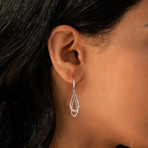 Gold Earrings for Women, Silver Earrings, Trendy Dangle Stud Jewelry for Women, 14K Gold-Plated and Silver Dainty Jewelry Cute Teardrop Dangling Gift2