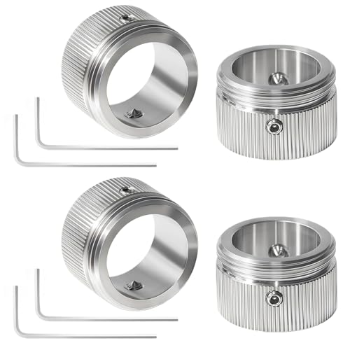 HUAREW Adaptateurs de thermostat de radiateur M30 x 1,5, Tête thermostatique Adaptateur en acier inoxydable 304 pour valve RA RAV RAVL Valve de radiateur avec clé hexagonale(4 Pièces)