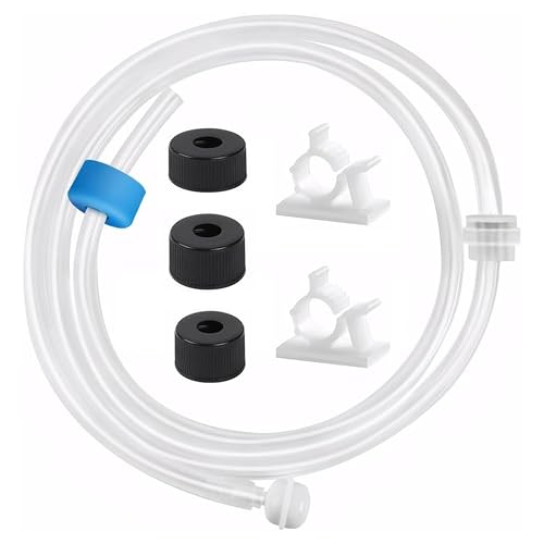 Soap Dispenser Extension Tube Kit - 39.3 Under Sink Upgrade with Check Valve Powerful Suction Universal Fit for Kitchen Sink Dispenser to Use Large Bottles No More Refills