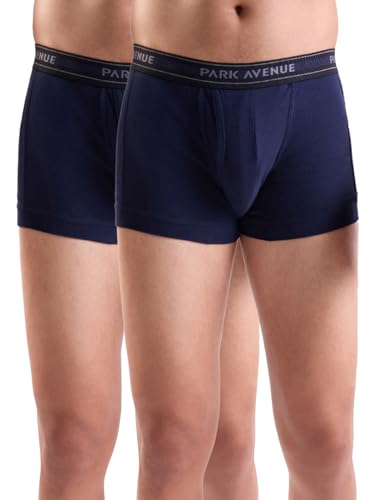 Image of Park Avenue Men Regular Fit Solid Pattern Pure Cotton Trunk Pack of 2