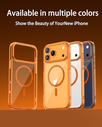 Coque iPhone 17 Pro Max orange compatible MagSafe avec protection ecran et objectif - 3