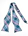 HISDERN Bow Ties for Men Self Tie Pink Aqua Bow Tie and Pocket Square Formal Tuxedo Wedding Bowties Handkerchief Set Business Wedding