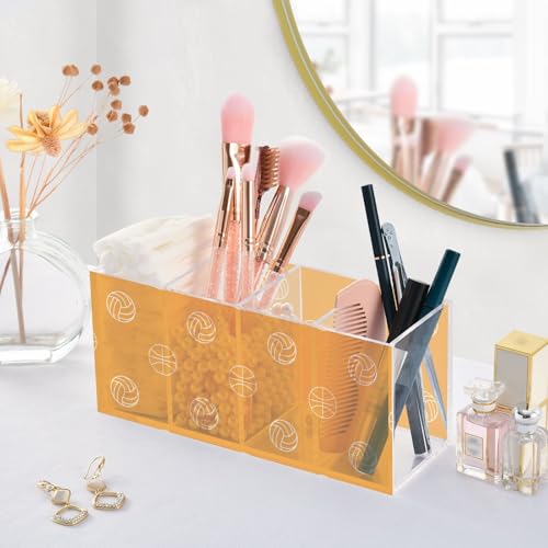 Porte-crayons rectangulaire transparent avec compartiments de rangement - 6