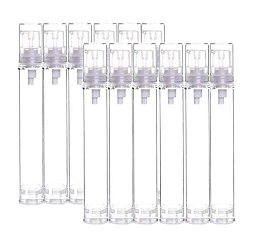 airless dispenser - 12Pcs 15g 15ml Portable Small Clear Airless Pump Bottles Vacuum Lotion Dispenser Bottles Travel Toiletries Bottles Set Cosmetic Container Jar Vials for Cream Foundation Shampoo etc