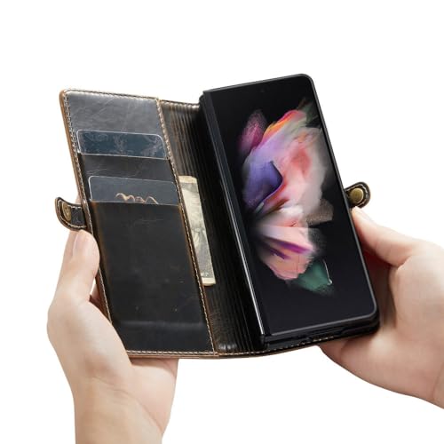 Étui pour Samsung Z Fold 5 antichoc avec compartiment carte de crédit - 3