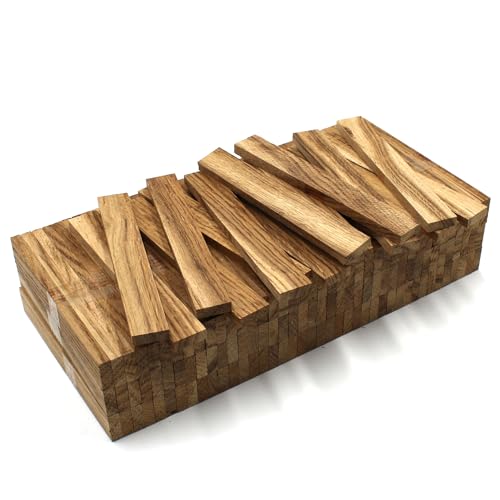 VmG-Store 80x Holzleiste 22x8x160mm Schoko-Eiche lose Bastelklötzchen zum Basteln Bastelstäbe (Schokoeiche 22x8mm)