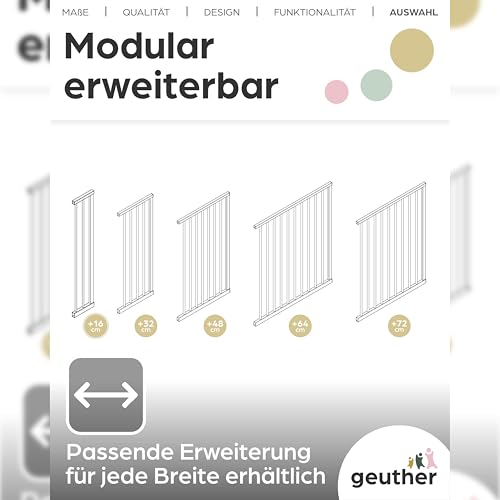 Geuther 0092VS+ Prolungamento Easylock Plus E Easylock Wood Plus, Certificato TÜV/Gs, Protezione Per La Porta, (Dimensioni: 16 Cm, Collegamento Stabile A Spina, Montaggio Facile), Bianco - 8