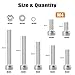 VGBUY 480pcs M4 Screws Assortment, M4 Screws (7 Sizes 6-30mm) for 3D Printer DIY, Hex Socket Head Cap Screw Bolts Nuts Washer Kit, 304 Stainless Steel, 6/8/12/16/20/25/30mm