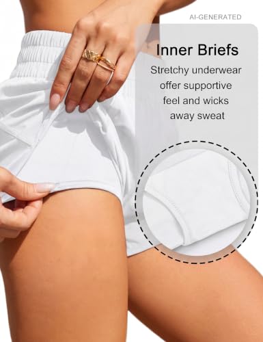 Image of BMJL Women's Athletic Shorts Running Workout Shorts Gym High Waisted Summer Short with Waistband Pocket