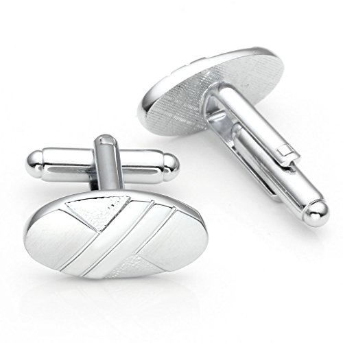 Zysta, gemelli da uomo in acciaio inox, 8 pezzi