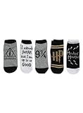 Harry Potter Deathly Hallows No-Show Socks 5 Pair