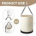 LECEHIVO 3 Pack Utility Canvas Bucket with Plastic Bottom and Metal Hook 15