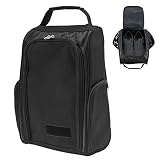 BestFire Golf Shoe Bag for Men and Women, Zippered Design Shoe Carrier Bag with 2 Side Pockets Large