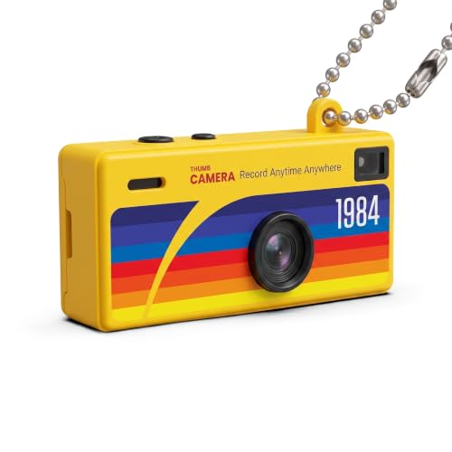 Image of Questsole Mini Keychain Digital Camera for Vlogging - 1080P HD Thumb Camera Video Recorder, Retro Bag Charm Digicam with Flashlight, Lightweight 26g Pocket Camera for Students, Travel, Reels - Black