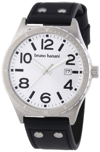 Bruno Banani Herren-Armbanduhr XL Ares Analog Leder BR21021