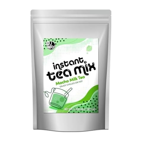 J WAY LOCAL FLAVOR J Way Matcha Milk Tea 2.2 Lb (1 Count), Powdered Instant Milk Tea Drink Mix, Serve Hot or Cold, Makes Blended Frappe Drinks Cover