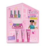 Children's Dreamhouse Beauty Gift Set – 7 Piece Make-Up Set with Nail Polish, Eyeshadow & Lip Gloss – Kids Beauty Gift – Official Barbie Merchandise