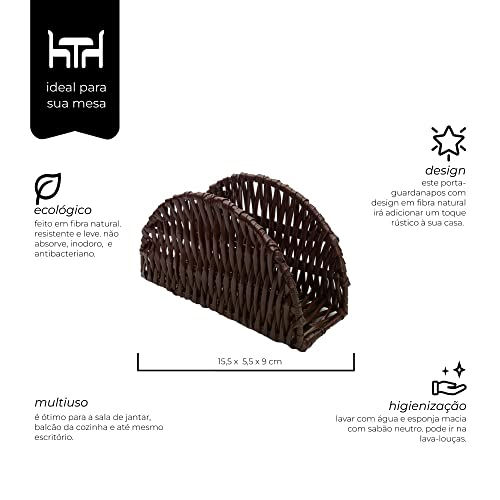 Porta Guardanapo Ébano Mimo Style Marrom