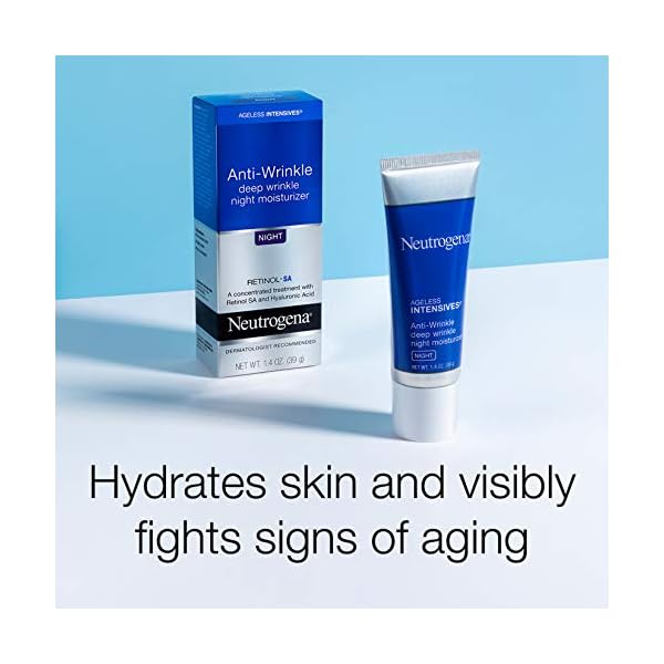 Neutrogena-Ageless-Intensives-Anti-Wrinkle-Retinol-Cream-with-Hyaluronic-Acid-Night-Moisturizer-Cream-with-Retinol-Vitamin-E-Glycerin-Hyaluronic-Acid-and-Shea-Butter-14-oz Neutrogena Ageless Retinol Cream - Anti-Wrinkle Night Moisturizer with Hyaluronic Acid, Vitamin E & Shea Butter, 1.4 oz