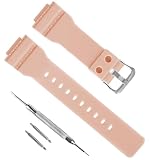 Correa de repuesto de resina natural impermeable para reloj Casio G-Shock GMA-S110 GMA-S120 GMA-S130 (rosa nude)