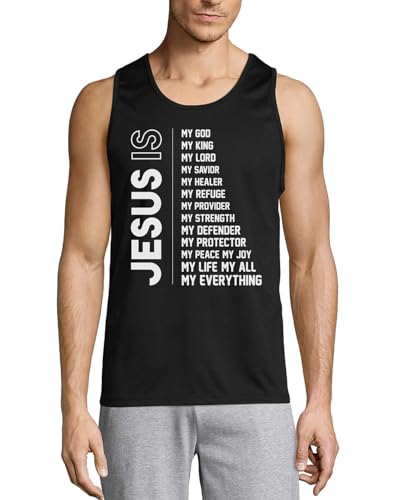 Camiseta Jesús es mi Salvador de tirantes con texto en inglés
