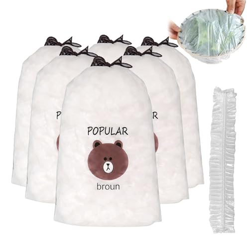 600 Charlottes Alimentare Riutilizzabili Sacchetti di Conservazione Fresca Multicolor con Impermeabile e Pratiche per Cucina, Picnic Sacchetto di Conservazione Alimentare Coperture Piatto Elastiche