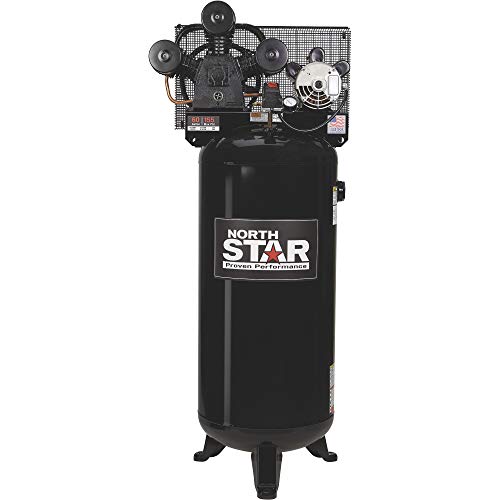 NorthStar Compresor de aire eléctrico de alto flujo – 4.7 HP, tanque vertical de 60...