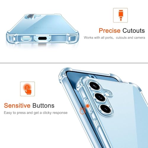 Image of BOXXO Flexible Back Cover for Samsung Galaxy S24 FE 5G | Back Cover Transparent Clear Shockproof Case Four Corner Protection | Slim Protective Mobile Phone Cover for Samsung Galaxy S24 FE 5G
