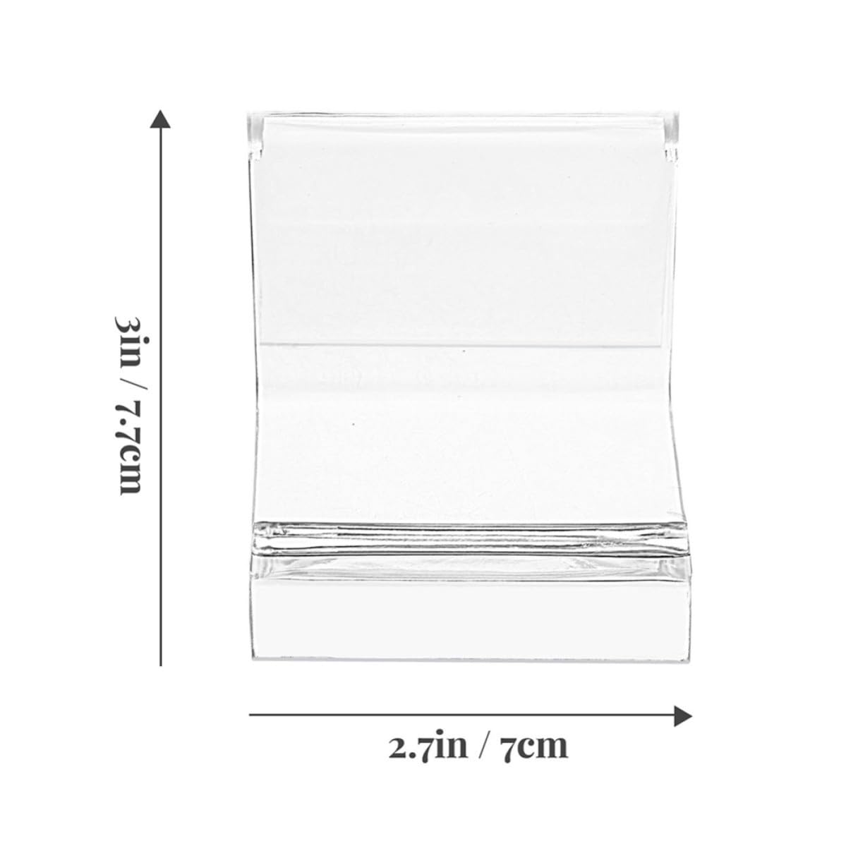 Genérico Soporte Organizador de Billeteras y Bolsos Transparente, Expositor de Plástico Ps 20 Unidades 7 CM, Estante de Sobremesa para Uso en Oficina y Comercio