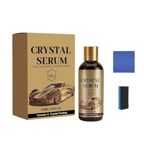 PTZ Crystal Serum Advanced Graphene Ceramic Coating for Cars 9H Graphene Coating for Auto Car Detailing Coat Restore for Paint Glass & Wheel(100ML)