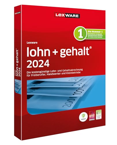 Bild zu Lexware lohn+gehalt 2024 | Basis | Minibox (365 Tage) | Einfache Lohn- und Gehaltsabrechnungs-Software