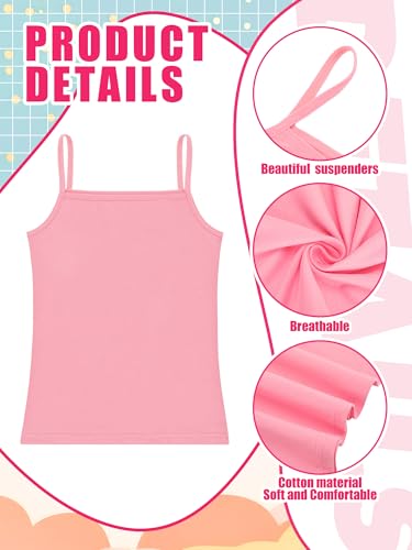 Image of Geyoga 6 /8 Pcs Girls Tank Top Sleeveless Racer Back Top Camisole Cami Undershirts