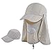 Produktbild NNHK Strandhut Abnehmbarer Außen Sun-Schild-Hut Sun Cap Hals Gesicht Flap for Camping Garten Radfahren Wandern Summer Beach Outdoor Cap (Color : 1, Size : One Size)